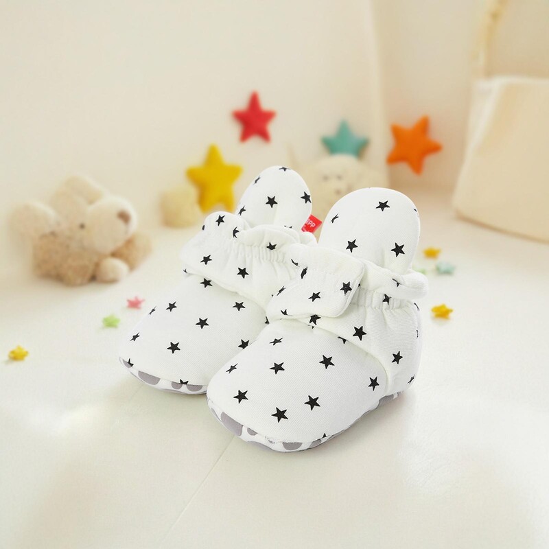 Myggpp Nove dječje čarape Cipele Star Toddler First Walker Cipelice Pamučne udobne meke protuklizne tople cipele za dojenčad, dječake i djevojčice