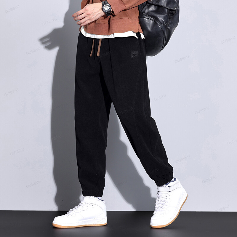 Jesen Zima Muške hlače od samta vrećaste modne klasične elastične struke debele na otvorenom Ležerne harem hlače muške velike veličine Poklon