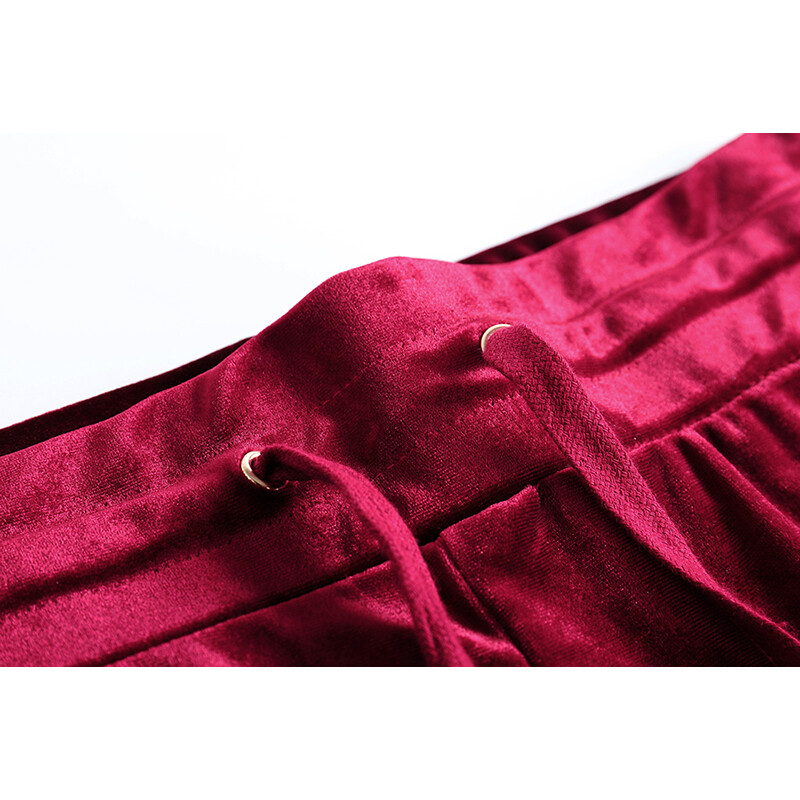 Pantaloni de jogging din catifea Kanye West Pantaloni de sport largi, roșu, negru, gri, pantaloni supradimensionați din catifea hip hop pentru bărbați, casual