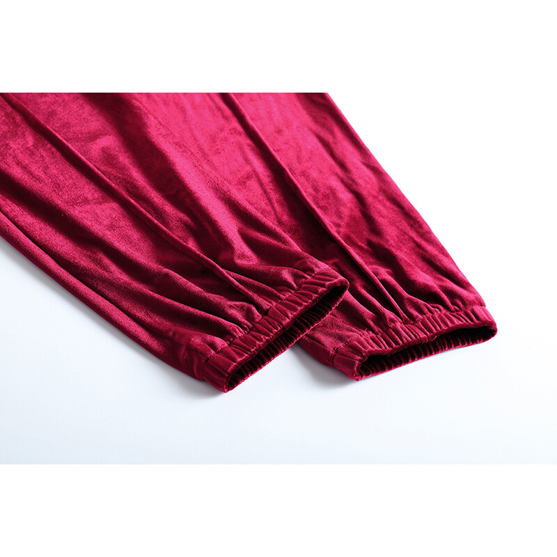 Pantaloni de jogging din catifea Kanye West Pantaloni de sport largi, roșu, negru, gri, pantaloni supradimensionați din catifea hip hop pentru bărbați, casual