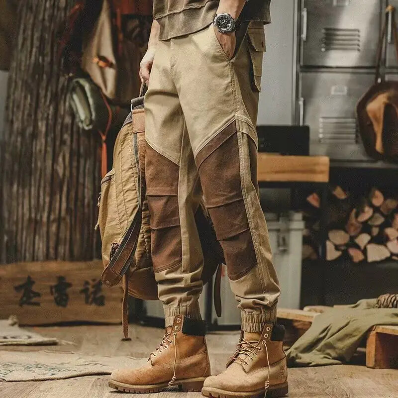 Χακί παντελόνι Cargo για άντρες Εργατικά ρούχα με πολλές τσέπες γκρι φθινοπωρινά παντελόνια ανδρικά πολυτσέπες αισθητικά Emo φθηνότερα Y2k μακριά φαρδιά