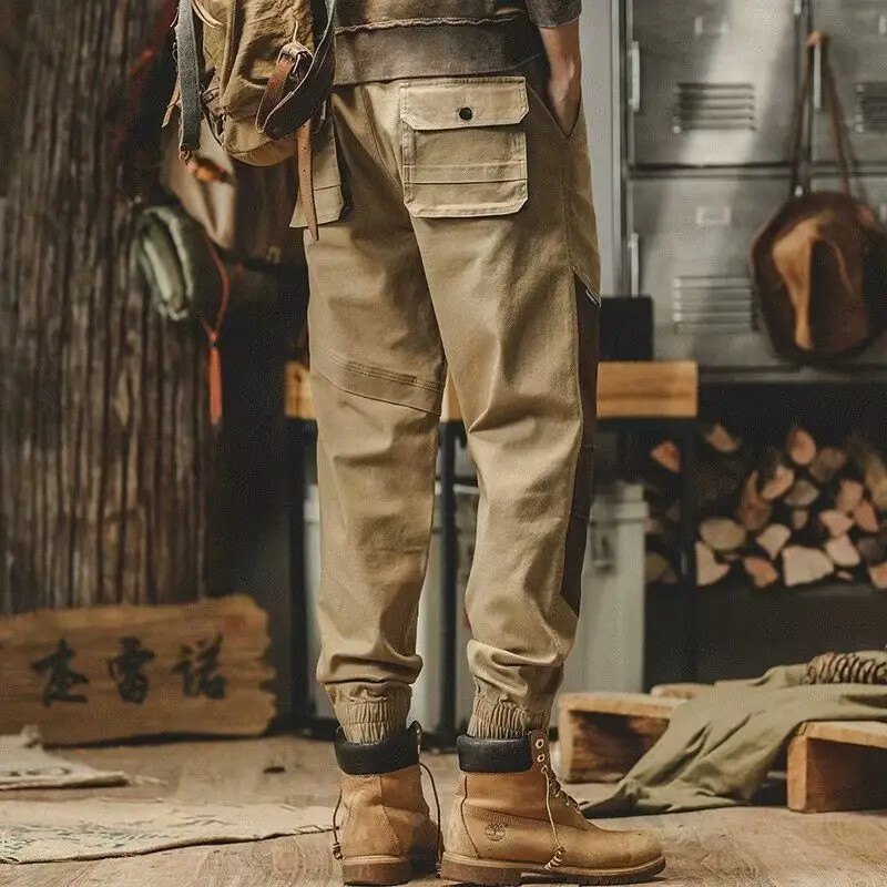 Χακί παντελόνι Cargo για άντρες Εργατικά ρούχα με πολλές τσέπες γκρι φθινοπωρινά παντελόνια ανδρικά πολυτσέπες αισθητικά Emo φθηνότερα Y2k μακριά φαρδιά