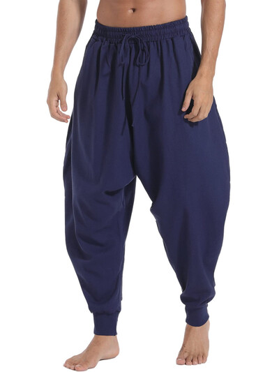 Férfi alkalmi baggy húzózsinór Genie Boho Yoga Aladdin Harem Pants