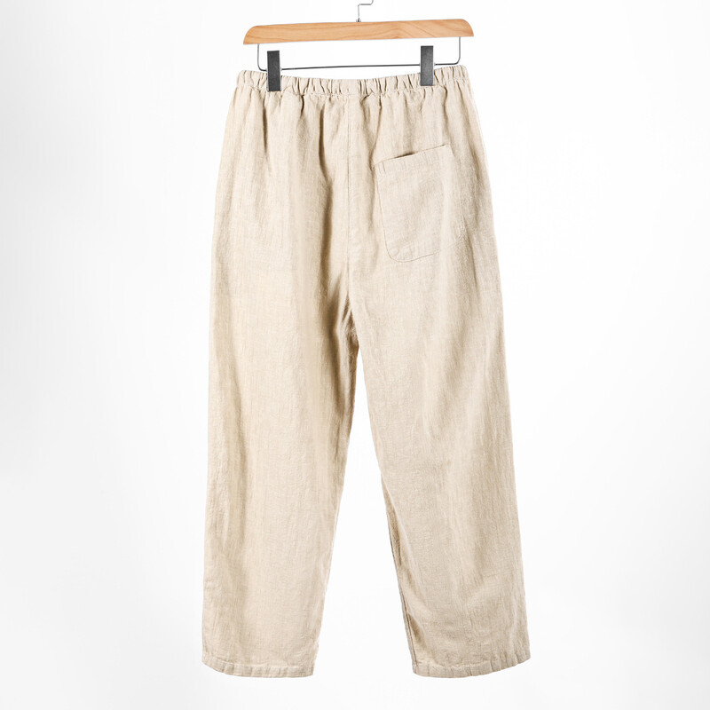 Καλοκαιρινό Λεπτό Λινό Παντελόνι Ανδρικό Φαρδύ Παντελόνι Φαρδύ Φαρδιά Ελαστική Μέση Εργασία Sport Casual Παντελόνι Μαύρο Χακί Καφέ Μέγεθος 4XL 5XL