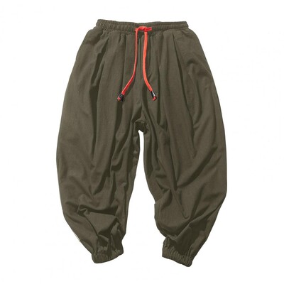 Φαρδύ παντελόνι Δημοφιλείς τσέπες Παντελόνι Harem με κορδόνια Λεπτό ανδρικό φούτερ