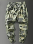 Ανδρικό παντελόνι Cargo Work Wear Camo Camouflage Ανδρικό παντελόνι Γκρι μαύρο φαρδύ Σχεδιαστή μακριά παντελόνια Street Oversize Αισθητική Νέα Σε