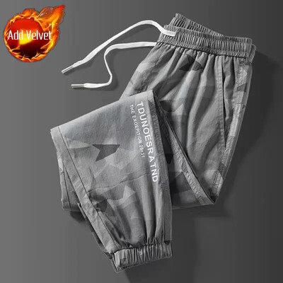 Ανδρικό παντελόνι Cargo Work Wear Camo Camouflage Ανδρικό παντελόνι Γκρι μαύρο φαρδύ Σχεδιαστή μακριά παντελόνια Street Oversize Αισθητική Νέα Σε