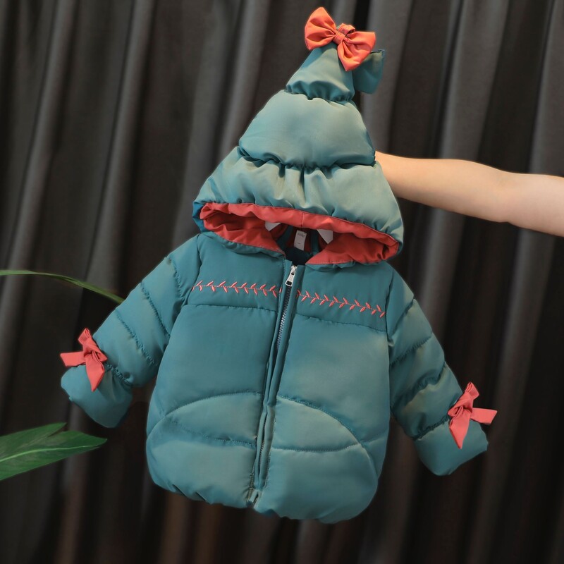 Topla zimska odjeća za djevojčice 1 Zimska plišana pamučna odjeća 3-4 godine Deblje jakne za djevojčice Novi stil Pufasta pamučna odjeća