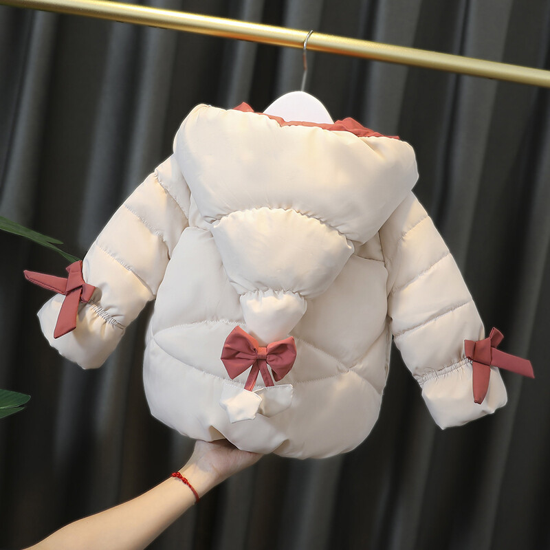 Topla zimska odjeća za djevojčice 1 Zimska plišana pamučna odjeća 3-4 godine Deblje jakne za djevojčice Novi stil Pufasta pamučna odjeća