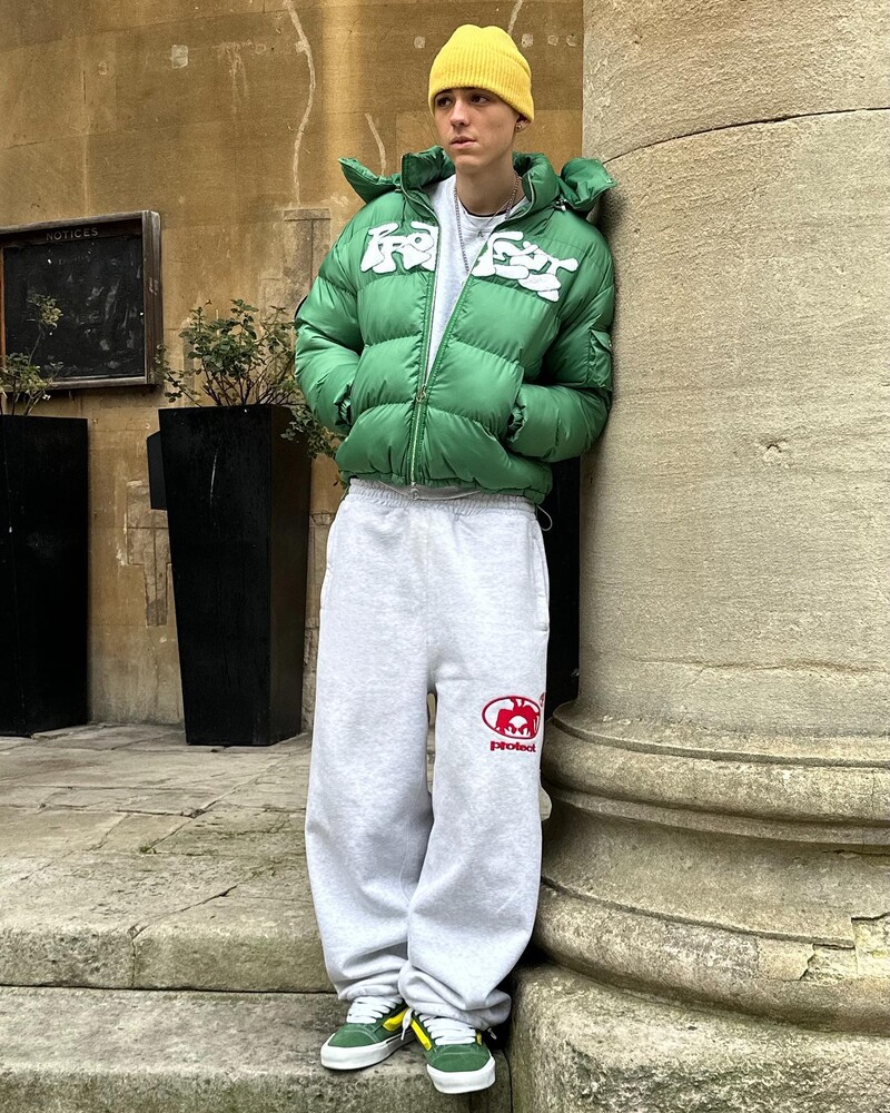 Îmbrăcăminte de stradă Bărbați Femei Pantaloni lungi PROTECT Harajuku Pantaloni de sport brodat cu litere grafice Y2K Pantaloni drepti largi, casual, gotici