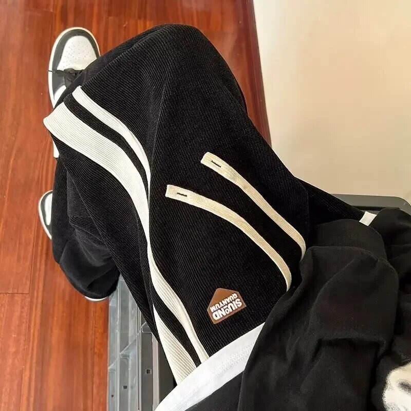 Ανδρικά φθινοπωρινά σπορ παντελόνια ίσιο λεπτό, χαλαρό, καθημερινό μακρύ παντελόνι Ευέλικτο νεανικό νεανικό ψηλόμεσο μπαμπού ινών καθημερινής χρήσης