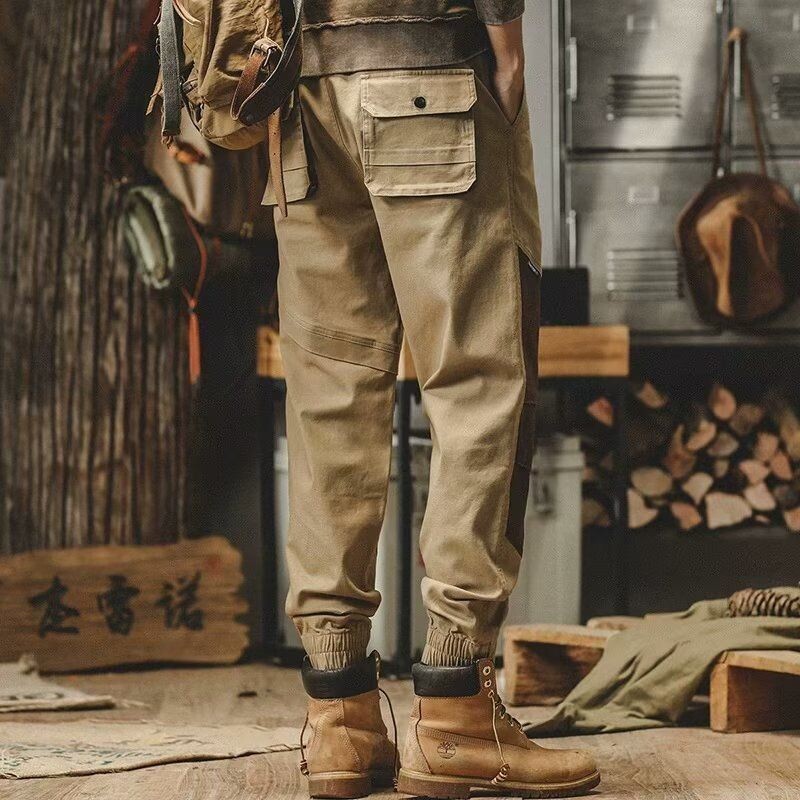 Hlače Muške Trekking Jesen Sive Cargo hlače za muškarce Radna odjeća za planinarenje Vanjska odjeća Ležerne široke hlače od spandeksa Oversize Y2k