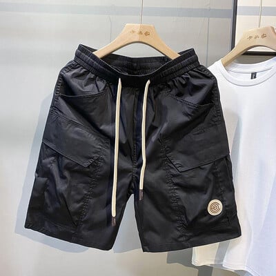 Jar/Leto 2024 Nové módne pánske oblečenie s vysokým pásom Voľné univerzálne oblečenie Ropa Hombre Čistá bavlna Jednofarebné kórejské ležérne nohavice