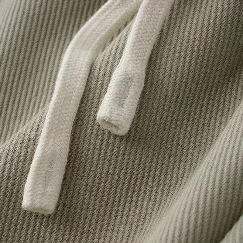 Široke ravne ležerne hlače s elastičnim strukom Jednobojne drapirane sportske trenirke za muškarce/žene široke hlače Vintage