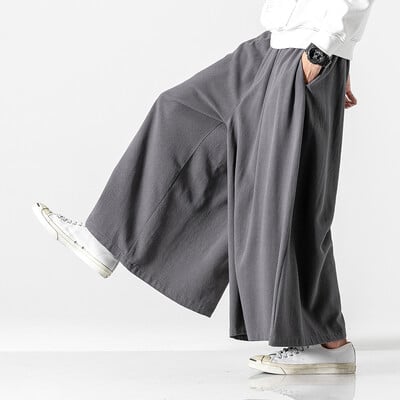 Мъжки каузални широки панталони Vintage Jogging Harem Pants Мъжки памучни свободни традиционни широки панталони Дамски нови улични дрехи