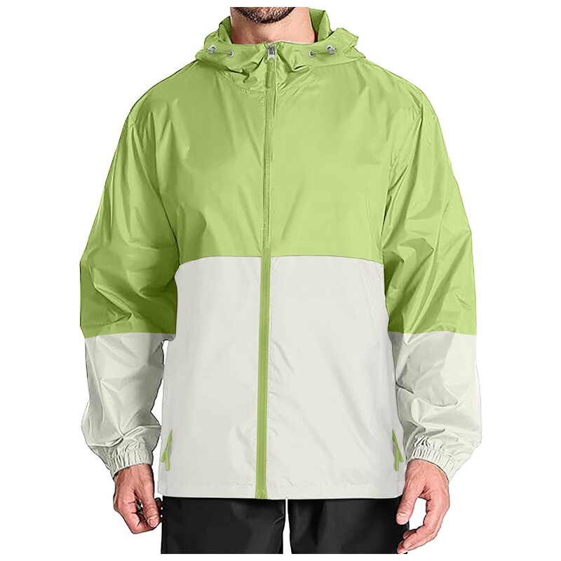 Férfi könnyű széldzseki dzsekik kültéri kapucnis zsebes laza szabású, alkalmi hosszú ujjú férfi kapucnis pulóver kültéri vízálló szélvédő