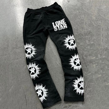 Летни мъже, жени Lone Star Printed Casual Street Pants Gothic Baggy Fitness Sport Jogging Cotton Sweatpants Harajuku Streetwear