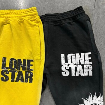 Летни мъже, жени Lone Star Printed Casual Street Pants Gothic Baggy Fitness Sport Jogging Cotton Sweatpants Harajuku Streetwear