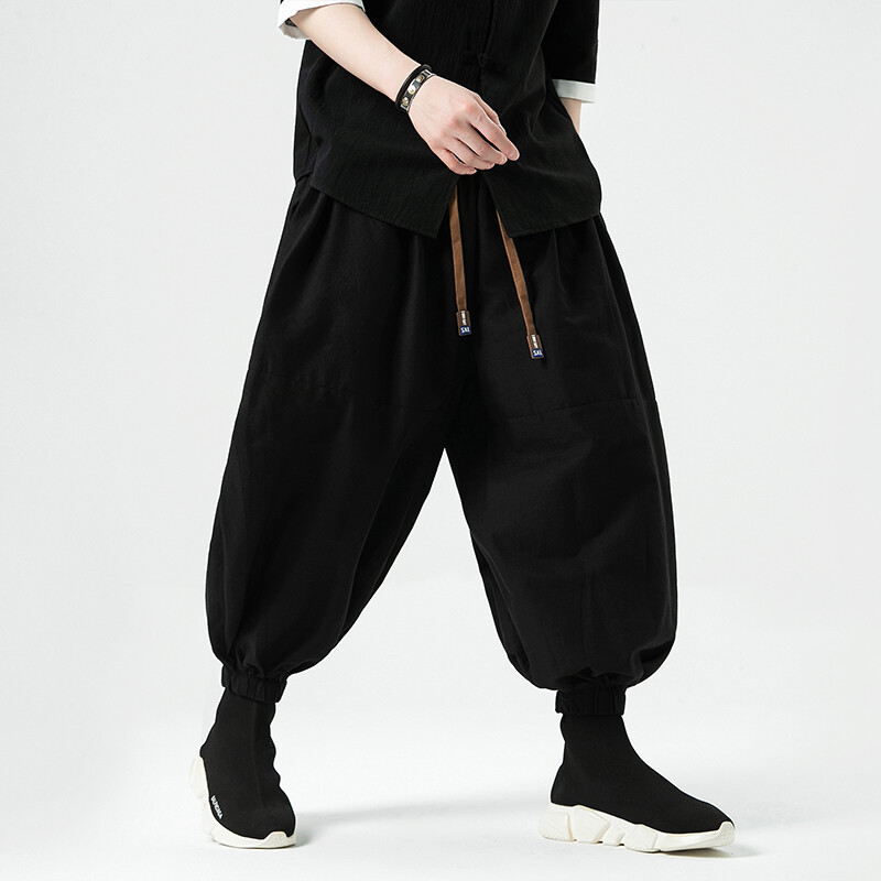 Modne hlače širokih nogavica Muške široke hlače za trčanje široke harem hlače Muške vintage ležerne muške hlače u Harajuku stilu Nova ulična odjeća