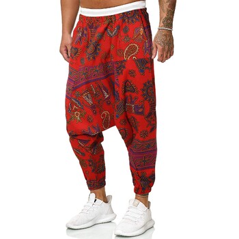 2023 Summer Men Hippie Baggy Boho Yoga Harem Pants Dizziness African Pattern Print Sweatpants Мъжки ежедневни хип-хоп панталони Bloomers Pants