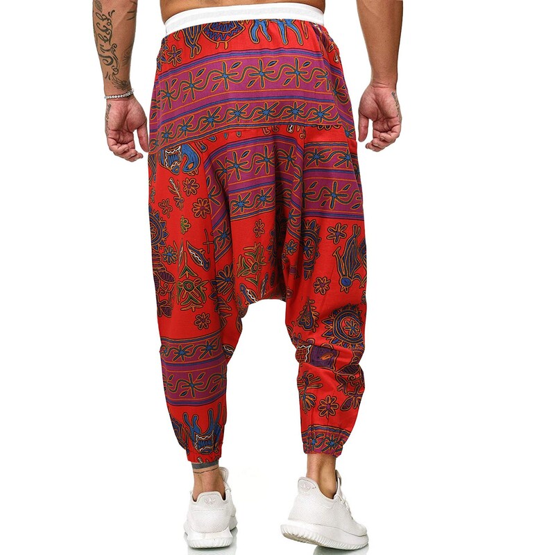 2023 de vară pentru bărbați, hippie, largi, boho, yoga, pantaloni harem, amețeli, model african, pantaloni de trening cu imprimeu, pantaloni casual pentru bărbați, pantaloni blooming hip hop