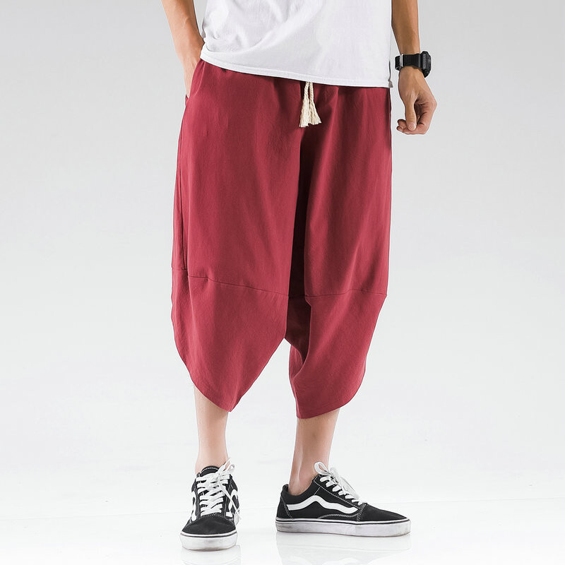 Streetwear pantaloni încrucișați pentru bărbați, Harajuku, ocazional, pantaloni harem pentru bărbați, largi, de înaltă calitate, pantaloni de jogging pentru femei, mărime mare, vara M-5XL