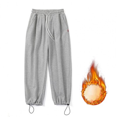 Proljetne nove muške široke sportske hlače s ravnim nogavicama u korejskom stilu, modne hlače širokih nogavica, ležerne hlače, muške crno-bijele svijetle