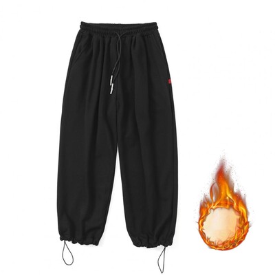 Proljetne nove muške široke sportske hlače s ravnim nogavicama u korejskom stilu, modne hlače širokih nogavica, ležerne hlače, muške crno-bijele svijetle