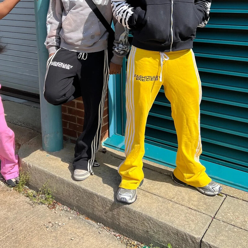 Pantaloni largi, drepți, bărbați, femei, pantaloni în dungi Harajuku, Y2K, pantaloni casual supradimensionați, pantaloni de jogging hip hop, pantaloni cu talie joasă