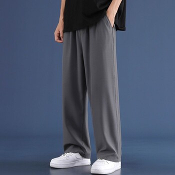 Мъжки спортни панталони Ice Silk Sweatpants Streetwear Harajuku Jogger панталони Y2k Style Sport Gym Oversize широки широки панталони 8XL