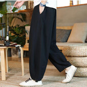 Primavara Vara Barbati Loose Fat Person Late Picior Pantaloni Largi Crotch Pantaloni Lantern Casual Long