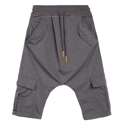 Bavlnené nízke rozkrokové hip hopové pánske nohavice Baggy Harem nohavice Mäkké sťahovacie šnúrky Jednofarebné ležérne voľné nohavice Orezané nohavice