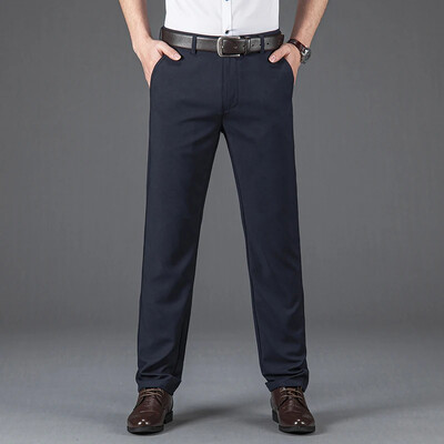 Ultra tanke muške poslovne ležerne hlače u 4 boje Ljeto Nova uredska ležerna formalna odjeća Elastične široke hlače visokog struka Muške