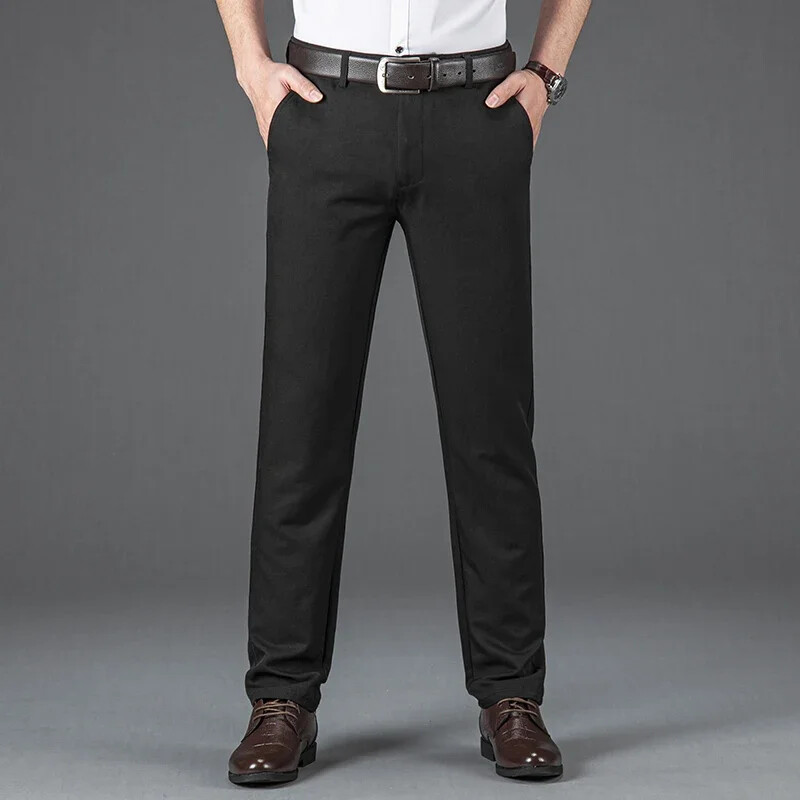Ultra tanke muške poslovne ležerne hlače u 4 boje Ljeto Nova uredska ležerna formalna odjeća Elastične široke hlače visokog struka Muške