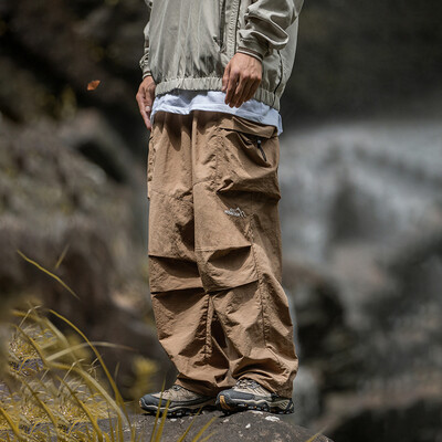 TFETTERS Brand 2024 Autumn Cargo Pants Vyriški maišeliai vandeniui nepralaidūs Vidutiniškai pakylantys raišteliai Vyriškos parašiutinės kelnės Techwaer Tourism Vyriškos kelnės