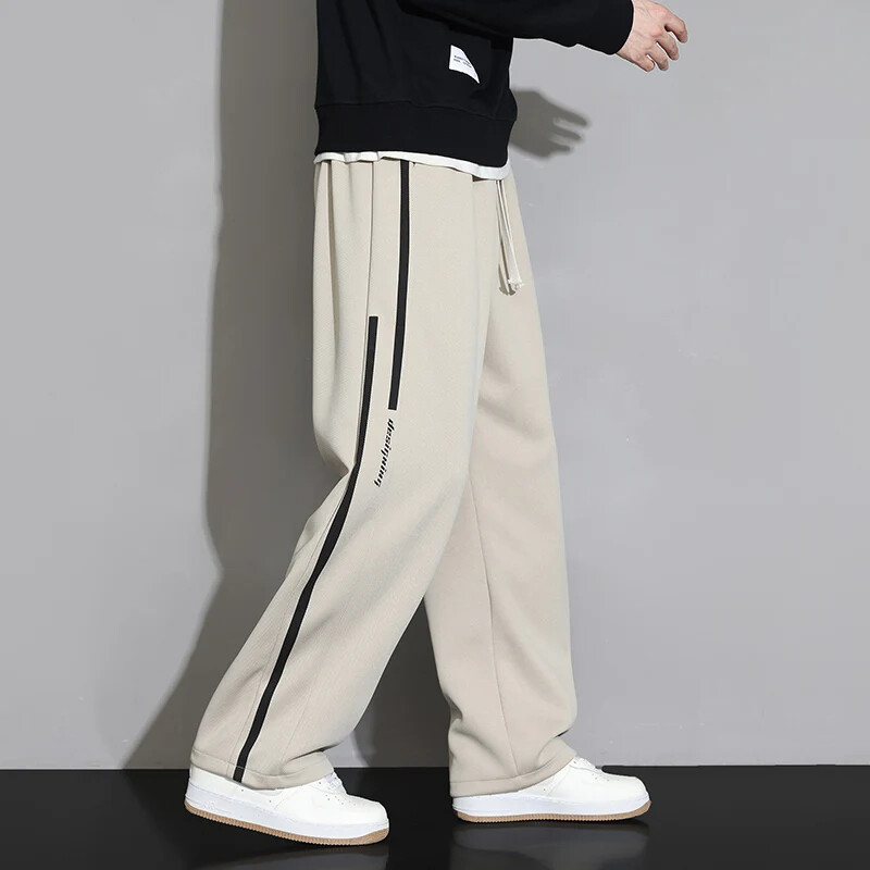 Pantaloni de sport noi 2024 Pantaloni largi de jogging pentru bărbați Pantaloni largi, neutri, respirabili, în aer liber, pantaloni de jogging cu design de modă