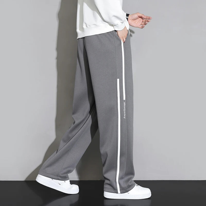 Pantaloni de sport noi 2024 Pantaloni largi de jogging pentru bărbați Pantaloni largi, neutri, respirabili, în aer liber, pantaloni de jogging cu design de modă