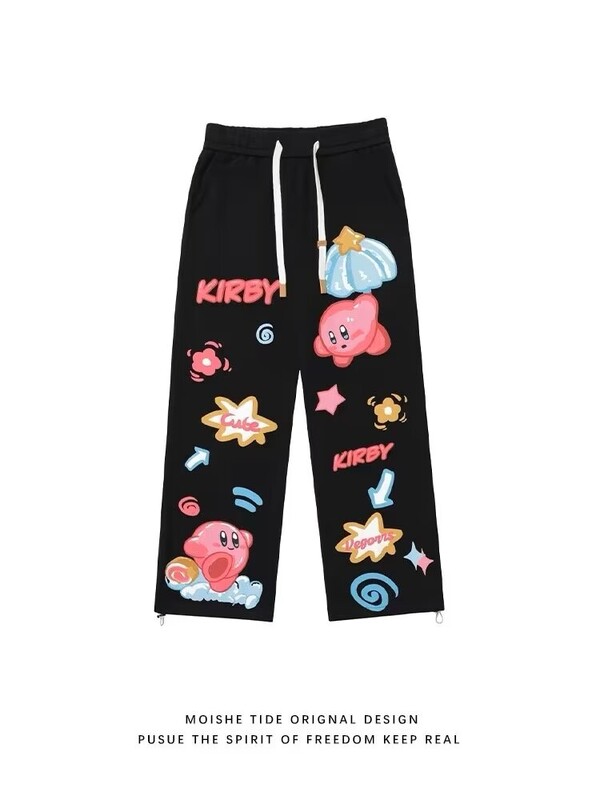 Trenerke Y2K hlače Gothic American Hip Hop Cartoon Graphics Print Vrećaste ležerne hlače Ženske muške hlače za trčanje s elastičnim strukom