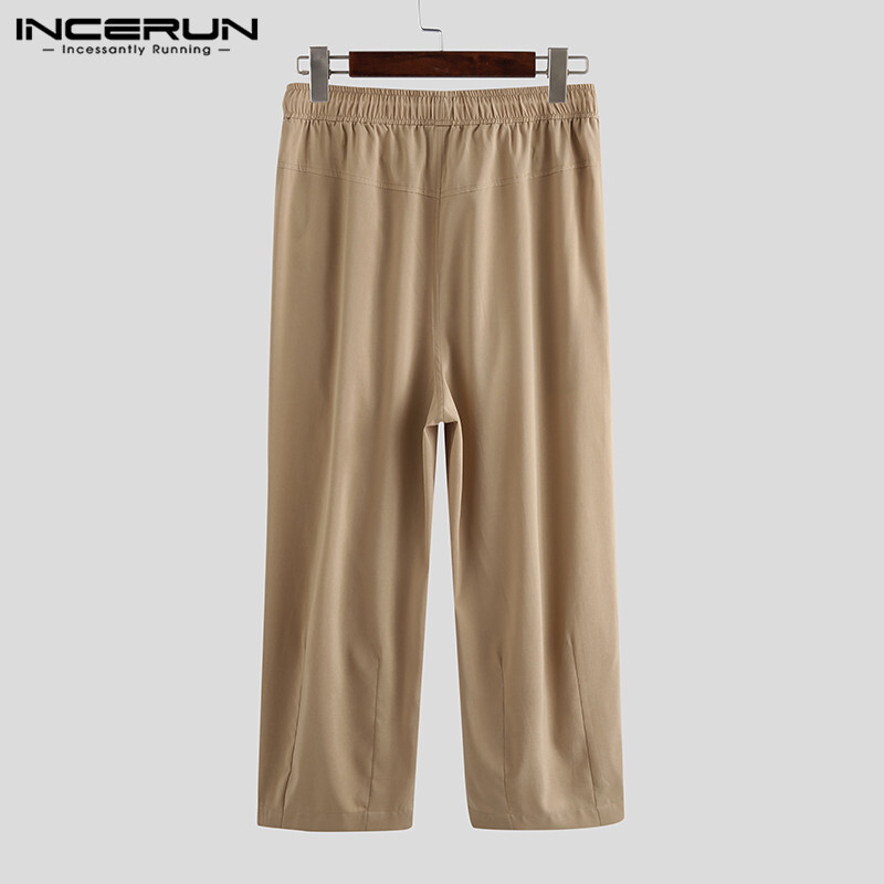 Ljetne muške široke nogavice Hlače s uzicom Joggers Obične High Street muške ležerne hlače Vrećaste modne harem hlače S-5XL INCERUN 2024