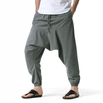 4 цвята! Нови мъжки панталони Harem Pants Baggy Casual Yoga Loose Cotton Sport Jogging Pants Worker Cross Pants for Men Hip Hop