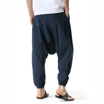 4 цвята! Нови мъжки панталони Harem Pants Baggy Casual Yoga Loose Cotton Sport Jogging Pants Worker Cross Pants for Men Hip Hop