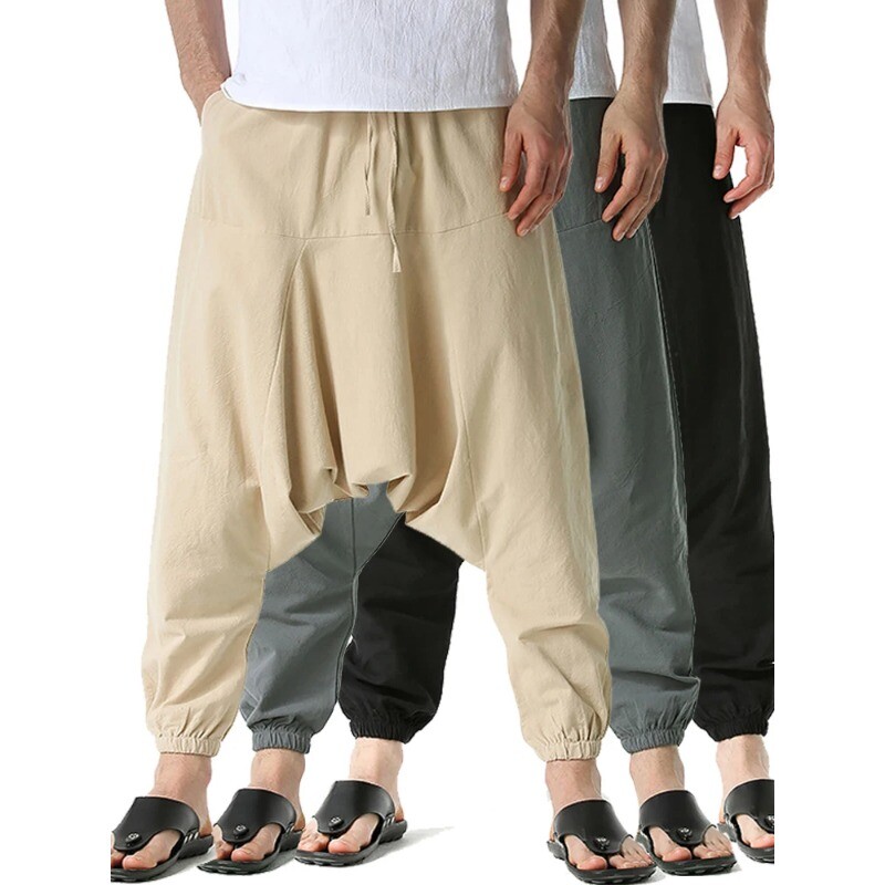 4 boje! Novi muški Harem Hlače Trenirke Baggy Casual Yoga Loose Pamuk Sportske Hlače za Jogging Worker Cross Hlače za muškarce Hip Hop