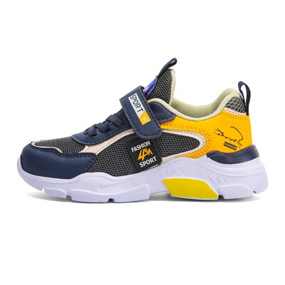 Primăvara 2024, pantofi noi pentru băieți, pantofi sport respirabili, plasă, copii mijlocii până la mari, ocazional talpă Eva, încălțăminte casual pentru băieți