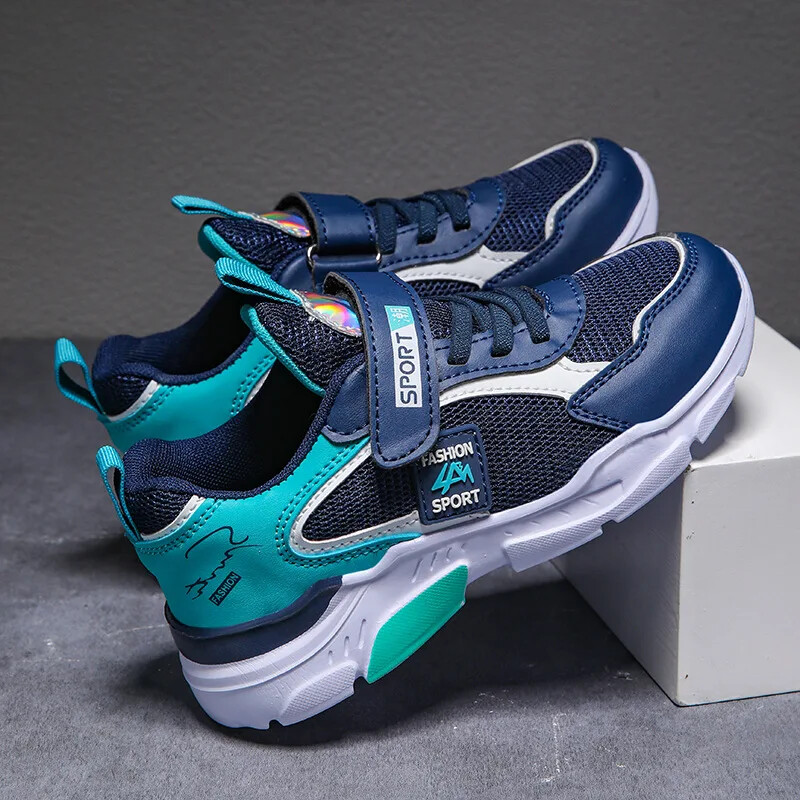 Primăvara 2024, pantofi noi pentru băieți, pantofi sport respirabili, plasă, copii mijlocii până la mari, ocazional talpă Eva, încălțăminte casual pentru băieți