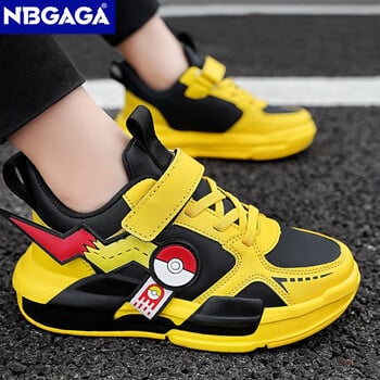 Four Season Sports Kids Cartoon Sneakers Outdoor Boys Classic Παπούτσια για τρέξιμο Pu Δερμάτινα Παιδικά Παπούτσια για περπάτημα Leisure