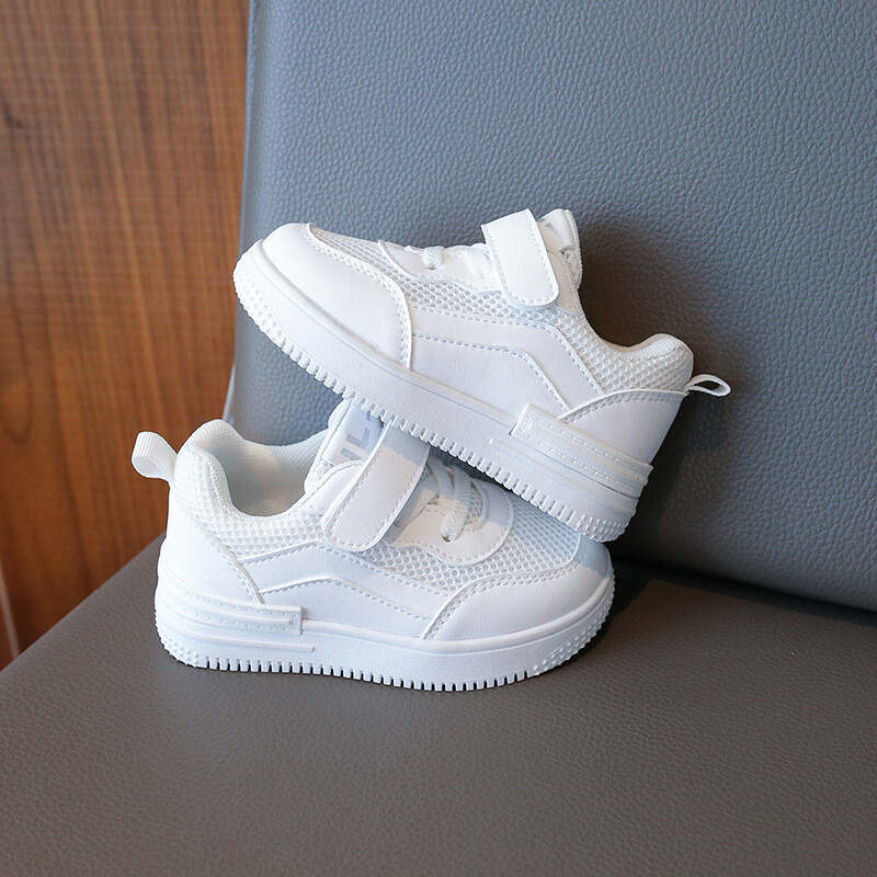 Pantofi albi pentru copii Vară, primăvară, toamnă, pantofi copii, băieți, pantofi sport ocazional, plasă moale, respirabilă, școală, pantofi pentru fete.