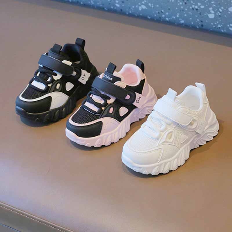 Copii de primăvară toamnă noi pantofi sport ocazional băieți plasă superioară pantofi albi respirabili fete drăguț desene animate panda pantofi cu talpă moale