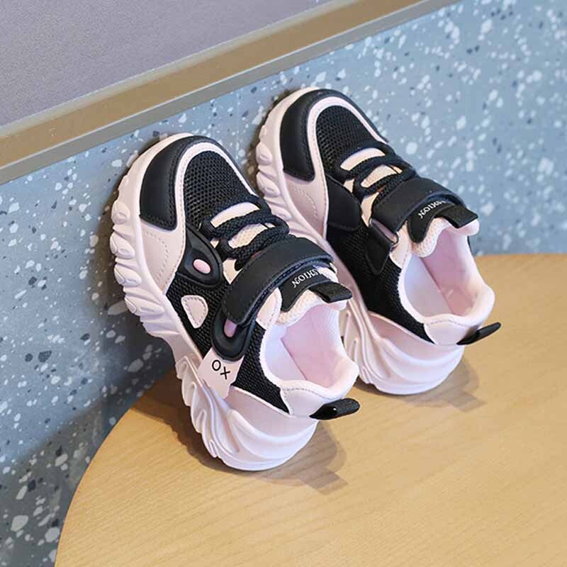 Copii de primăvară toamnă noi pantofi sport ocazional băieți plasă superioară pantofi albi respirabili fete drăguț desene animate panda pantofi cu talpă moale