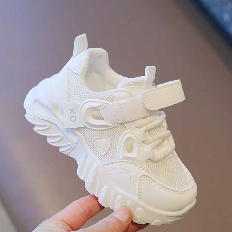 Copii de primăvară toamnă noi pantofi sport ocazional băieți plasă superioară pantofi albi respirabili fete drăguț desene animate panda pantofi cu talpă moale