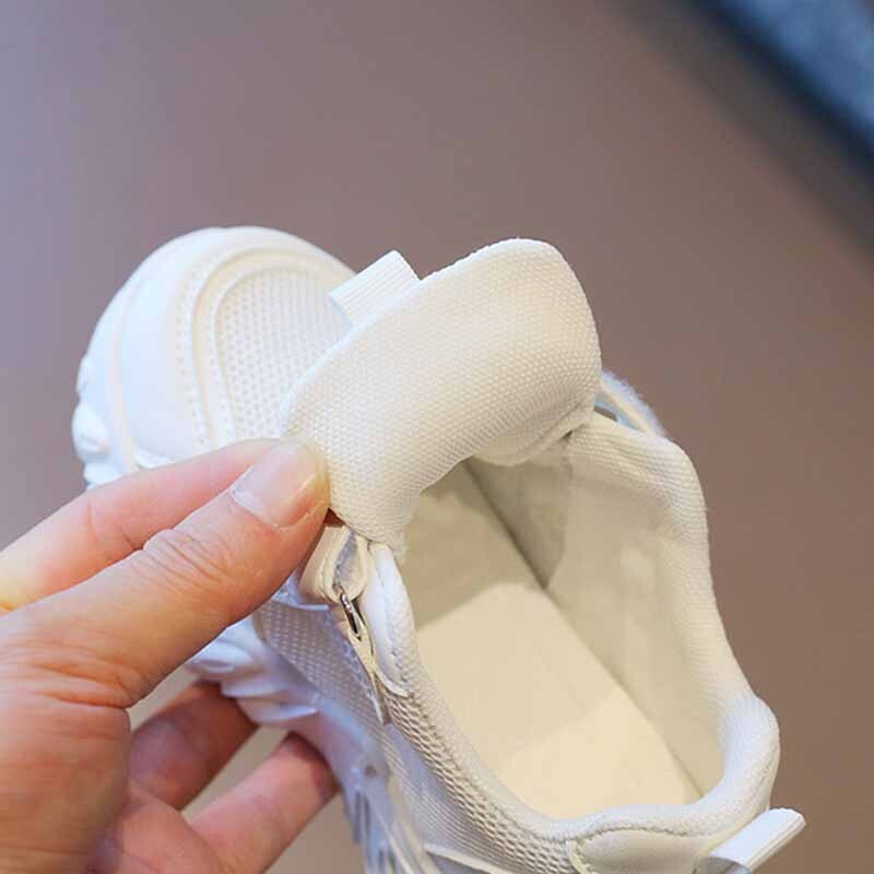 Copii de primăvară toamnă noi pantofi sport ocazional băieți plasă superioară pantofi albi respirabili fete drăguț desene animate panda pantofi cu talpă moale